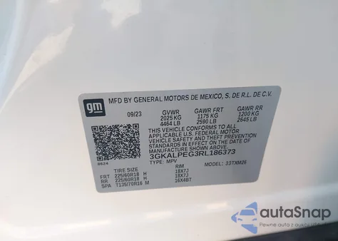 2024 GMC Terrain Fwd Slt from USA, damaged, VIN 3GKALPEG3RL186373